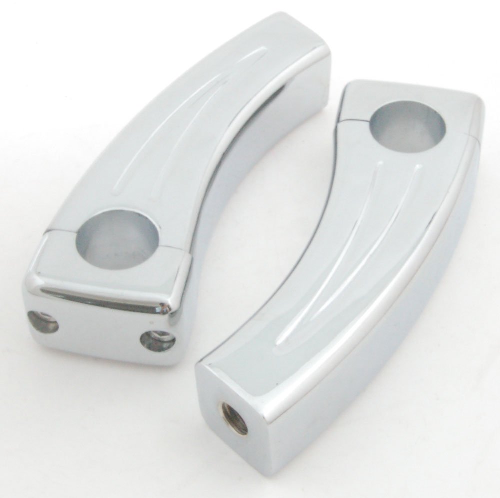 Topteng Motorrad-Bar Riser, 4,5" Billet Chrome 1" Bars Riser Pull Back 1.5" für Hon-da Schatten Intruder VTX Topteng Motorrad-Bar Riser, 4,5" Billet Chrome 1" Bars Riser Pull Back 1.5" für Hon-da Schatten Intruder VTX von Topteng
