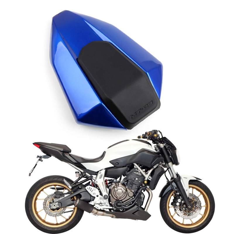 Topteng Motorrad Hinten Sozius-Sitz, Motorrad Fondpassagier Soziusabdeckung ABS Pad Motor Verkleidung Heckabdeckung für Yamaha MT-07 FZ-07 FZ07 2013-2016 von Topteng