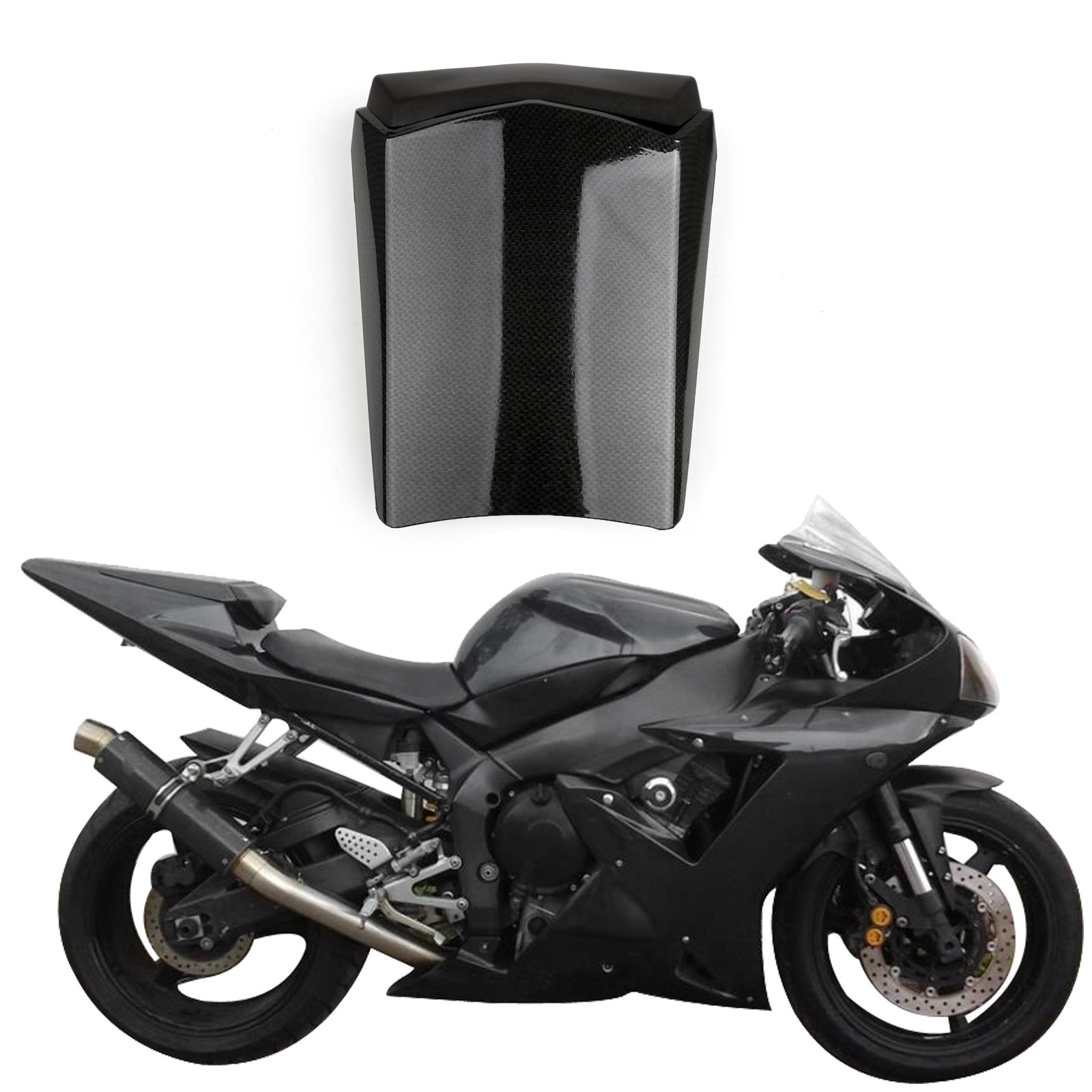 Topteng Motorrad Hinten Sozius-Sitz, Motorrad Fondpassagier Soziusabdeckung ABS Pad Motor Verkleidung Heckabdeckung für Yamaha YZF R1 2002-2003 Fairing von Topteng