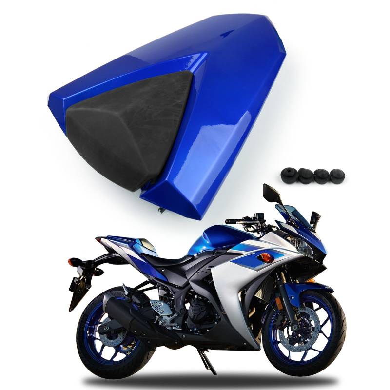 Topteng Motorrad Hinten Sozius-Sitz, Motorrad Fondpassagier Soziusabdeckung ABS Pad Motor Verkleidung Heckabdeckung für Yamaha YZF R25 2013-2016 R3 15-16 MT-03 2014 von Topteng