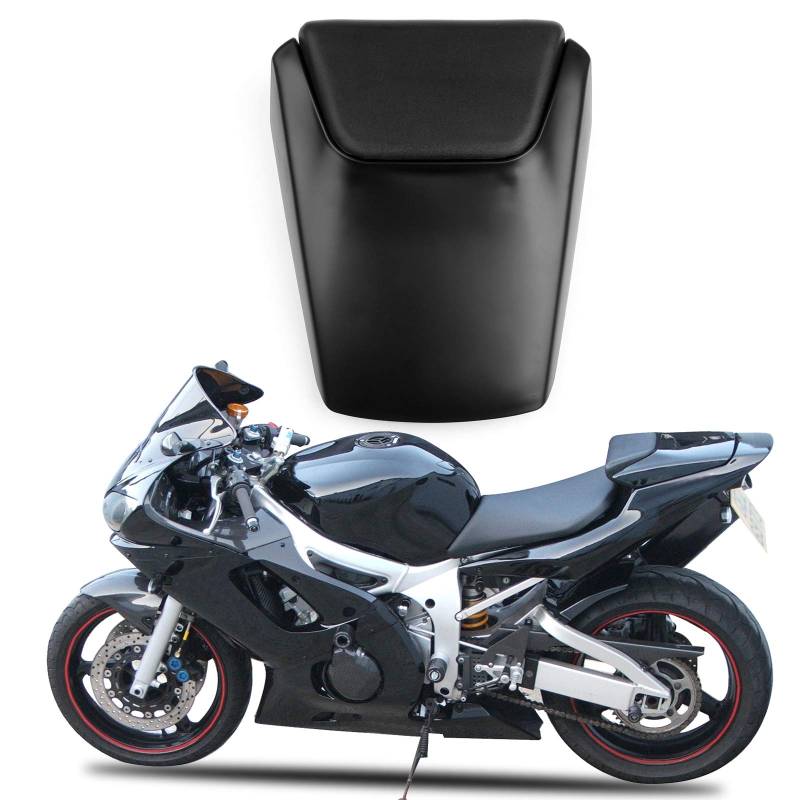 Topteng Motorrad Hinten Sozius-Sitz, Motorrad Fondpassagier Soziusabdeckung ABS Pad Motor Verkleidung Heckabdeckung für Yamaha YZF-R6 YZF R6 1998-2002 von Topteng