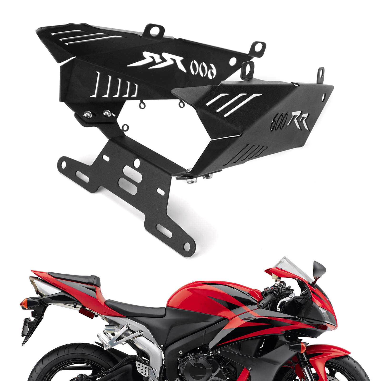 Topteng Motorrad hinten Kennzeichenhalter Halter für Hon-da CBR600RR 2007-2011 Topteng Motorrad hinten Kennzeichenhalter Halter für Hon-da CBR600RR 2007-2011 von Topteng