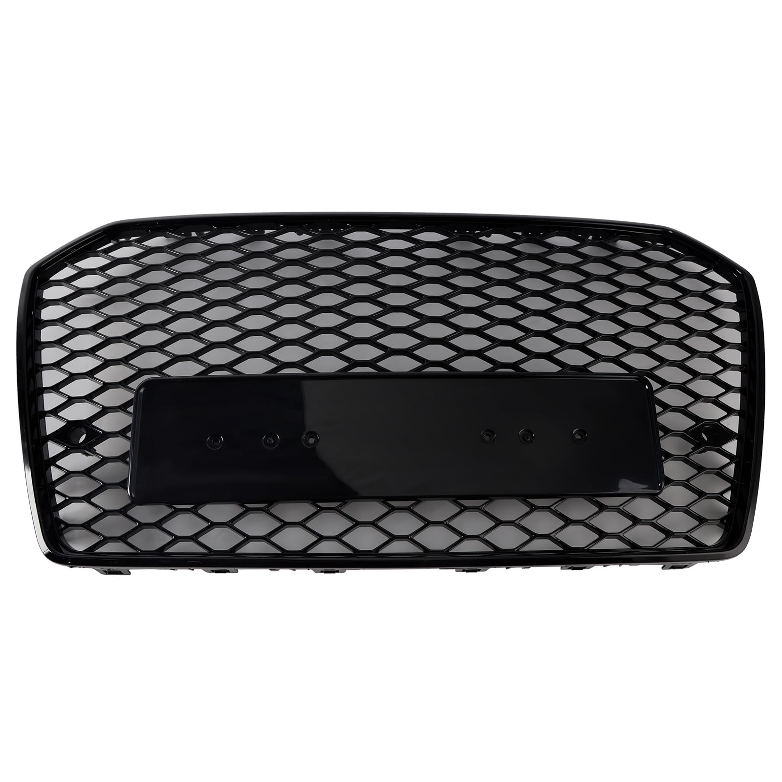 Topteng RS6 Style Front Honeycomb Mesh Kühlergrill passend für Audi A6/S6 (C7) C7PA 2016-2018 Facelift, nein für Autos mit Nachtsichtkamera von Topteng