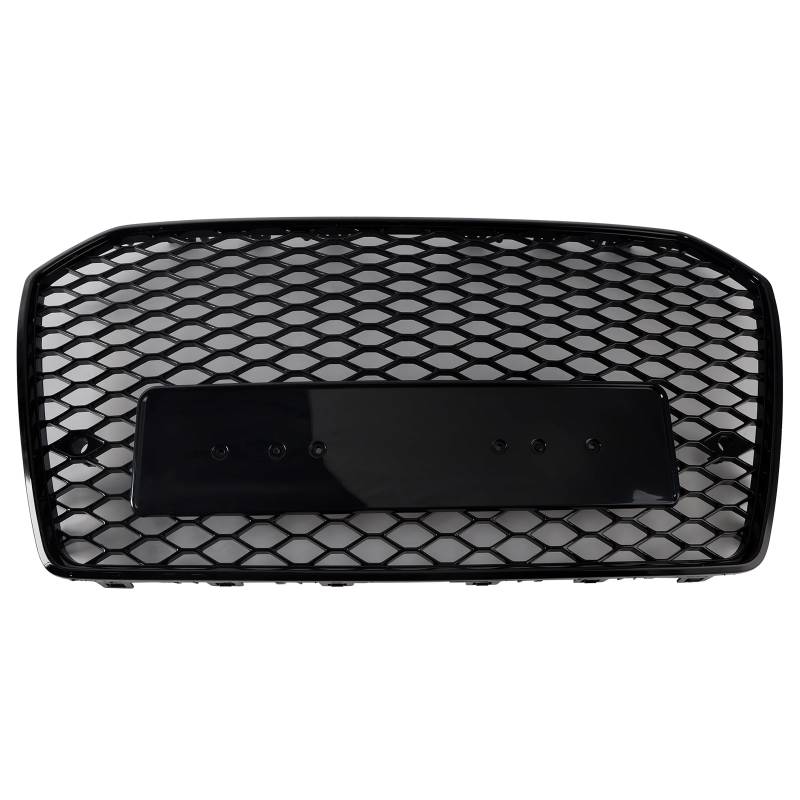 Topteng RS6 Style Front Honeycomb Mesh Kühlergrill passend für Audi A6/S6 (C7) C7PA 2016-2018 Facelift, nein für Autos mit Nachtsichtkamera von Topteng