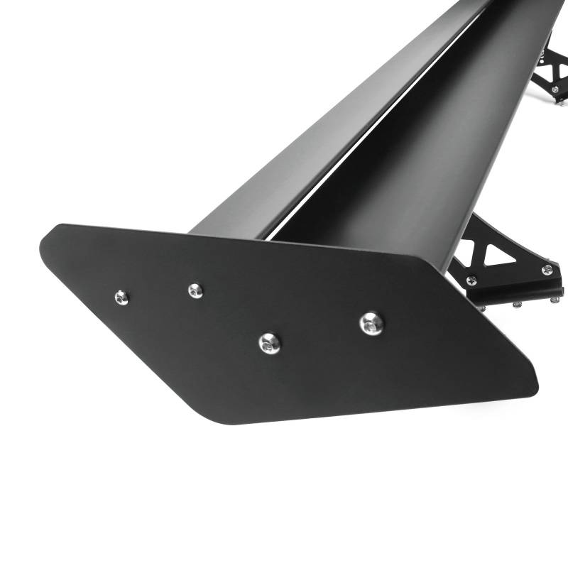 Topteng Universal Aluminium Einstellbare Double Deck GT Heckkofferraum Spoiler Schwarz von Topteng