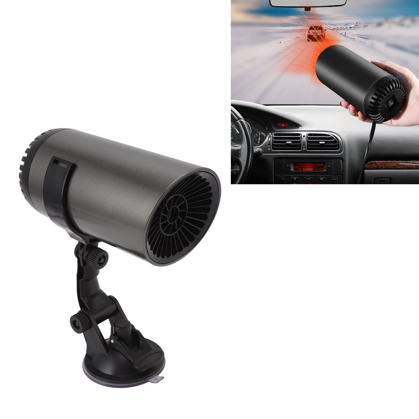 12-V-Auto-Heizung, Frontscheiben-Entfeuchtungsheizung, Entfroster Mit Luftreinigung, Schnelles Aufheizen, Überhitzungsschutz, Effektives Abtauen Und Entfernen von Fenstern, um 360 Grad Drehbare Halter 12-V-Auto-Heizung, Frontscheiben-Entfeuchtungsheizung, Entfroster Mit Luftreinigung, Schnelles Aufheizen, Überhitzungsschutz, Effektives Abtauen Und Entfernen von Fenstern, um 360 Grad Drehbare Halter von Topyond