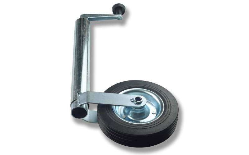 Torado Anhänger Stützrad bis 150 kg Ø 48mm mit Kurbel Rad für Hänger Anhänger Zubehör Anhängerstützrad von Torado