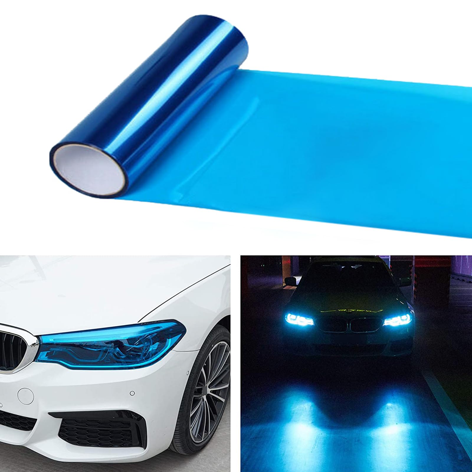 Auto Licht Tönungsfolie Auto Licht Film Aufkleber Scheinwerfer Nebelscheinwerfer getönte Farbfolien Aufkleber Auto Rauchfolie Aufkleber Abdeckung(Dunkelblau,30x100CM) von Torcarvh