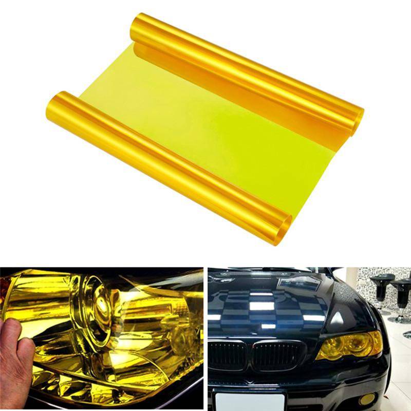 Auto Licht Tönungsfolie Auto Licht Film Aufkleber Scheinwerfer Nebelscheinwerfer getönte Farbfolien Aufkleber Auto Rauchfolie Aufkleber Abdeckung(Gold,30x100CM) von Torcarvh
