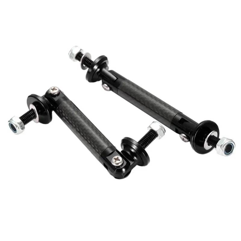 Torcarvh 2 STÜCKE Auto Splitter Stützstrebe Auto Front Heckrahmen Stoßstangenlippenschutz Strebe 45MM 177 Zoll Schutzstangen Stützstangen Kohlefaser Auto Stoßstangenbefestigungshebel Kits (Schwarz) von Torcarvh