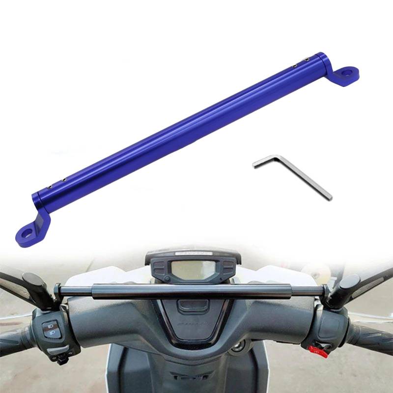 Torcarvh Motorrad Balance Stange Motorrad Lenker Motorrad Querstange aus Aluminiumlegierung mit Lenker 22 mm Durchmesser verstellbare Krafthebel Balance Lenker Querstange(Blau) von Torcarvh