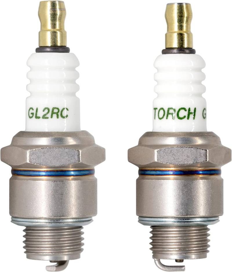 TORCH 2pcs GL2RC Zündkerzen Ersetzen für NGK 5798/BR2-LM Zündkerze, für CHAMPION RJ19LM/T10, QJ19LM, RJ19LMC Zündkerze; für BRISK JR19 Zündkerze; für DENSO W9LMRUS Zündkerze, OEM von Torch