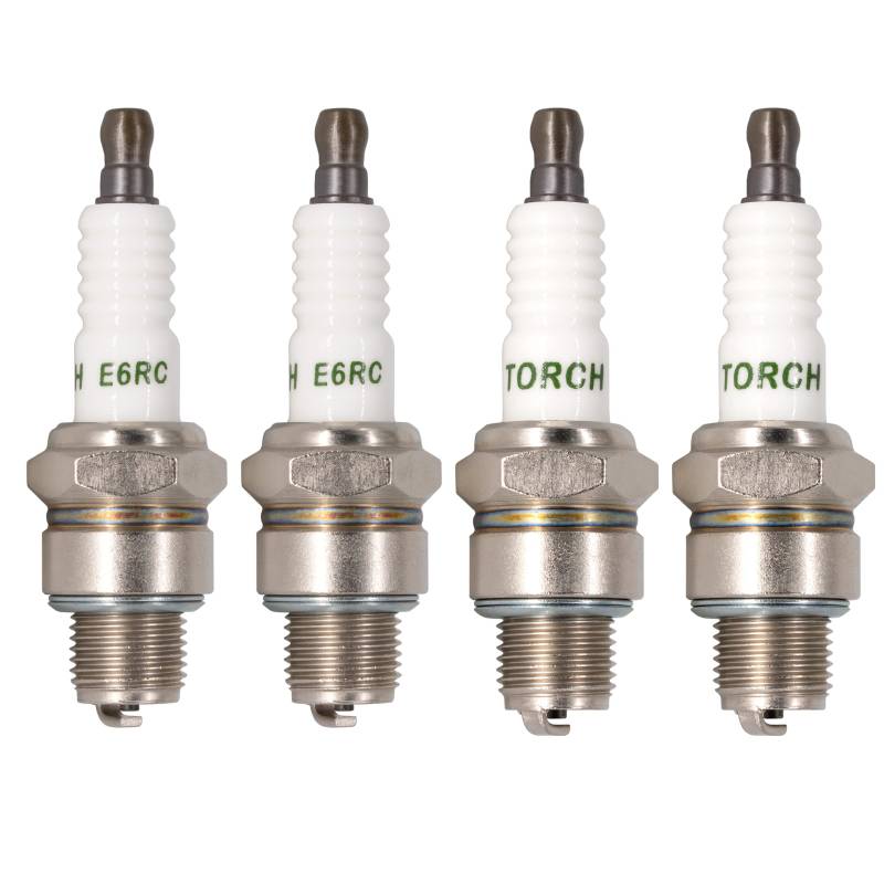 TORCH 4pcs E6RC Zündkerze Solides Terminal Ersetzen für BR6HS Zündkerze, für 98076-5671G/ 98076-5691G Zündkerze, für WF20TT/W20FR-L/W20FSR-U Zündkerze, OEM von Torch