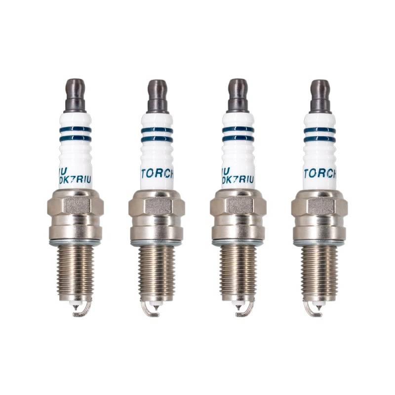 TORCH 4pcs Iridium Zündkerzen Ersetzen für NGK DCPR7E, BOSCH YR7DC+, CHAMPION RA8HC/T04, DENSO XU22EPR-U/3179/XU22EPR, OEM für Motorrad von Torch