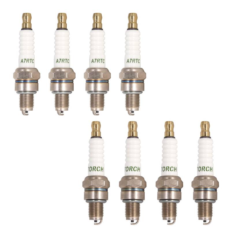 TORCH 8 stk A7RTC Zündkerze Ersetzen für NGK 4549 Zündkerze CR7HSA 4629/C7HSA, für 4008/U22FSR-U 5383/IUF22, für UR3AS Zündkerze, für Z9Y Copper Plus Zündkerze 808, OEM von Torch