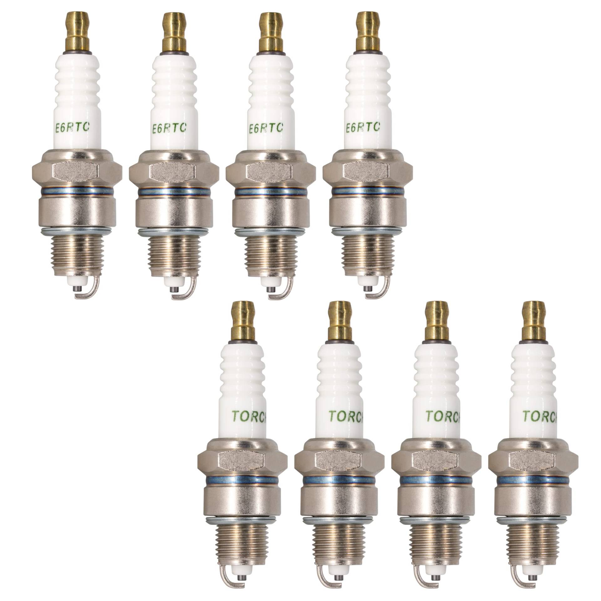 TORCH 8pcs E6RTC Zündkerzen Ersetzen für NGK BPR6HS, für WR7BC Zündkerze, für RL82YC Zündkerze, für IWF20 W20FPR-U Zündkerze, OEM TORCH 8pcs E6RTC Zündkerzen Ersetzen für NGK BPR6HS, für WR7BC Zündkerze, für RL82YC Zündkerze, für IWF20 W20FPR-U Zündkerze, OEM von Torch