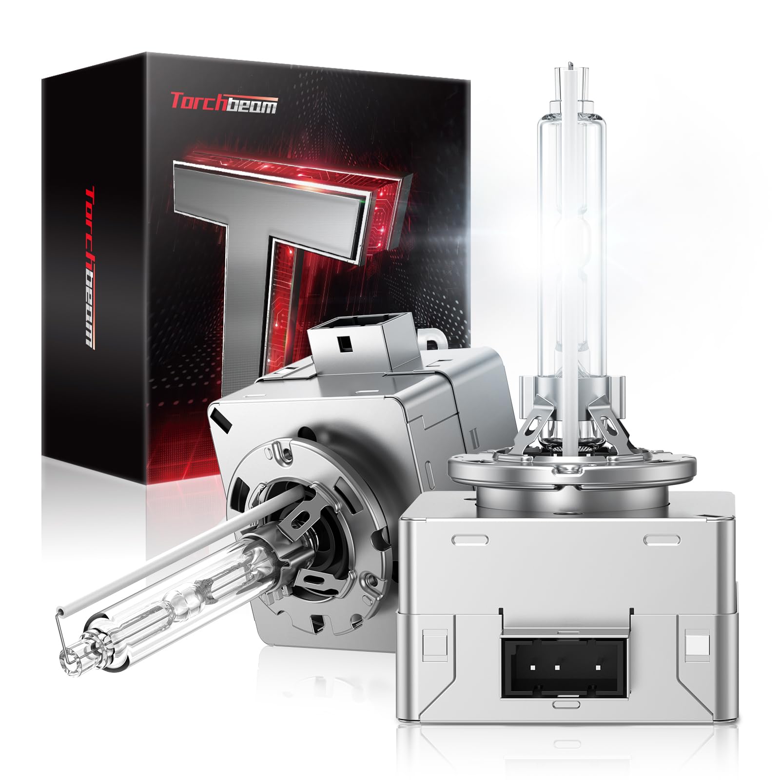 Torchbeam D1S Xenon-Glühlampen, 6000K Diamantweiß Xenon-Scheinwerferbirnen, Fernlicht Abblendlicht HID-Lampen für Scheinwerfer Ersatz, 2er-Pack Torchbeam D1S Xenon-Glühlampen, 6000K Diamantweiß Xenon-Scheinwerferbirnen, Fernlicht Abblendlicht HID-Lampen für Scheinwerfer Ersatz, 2er-Pack von Torchbeam