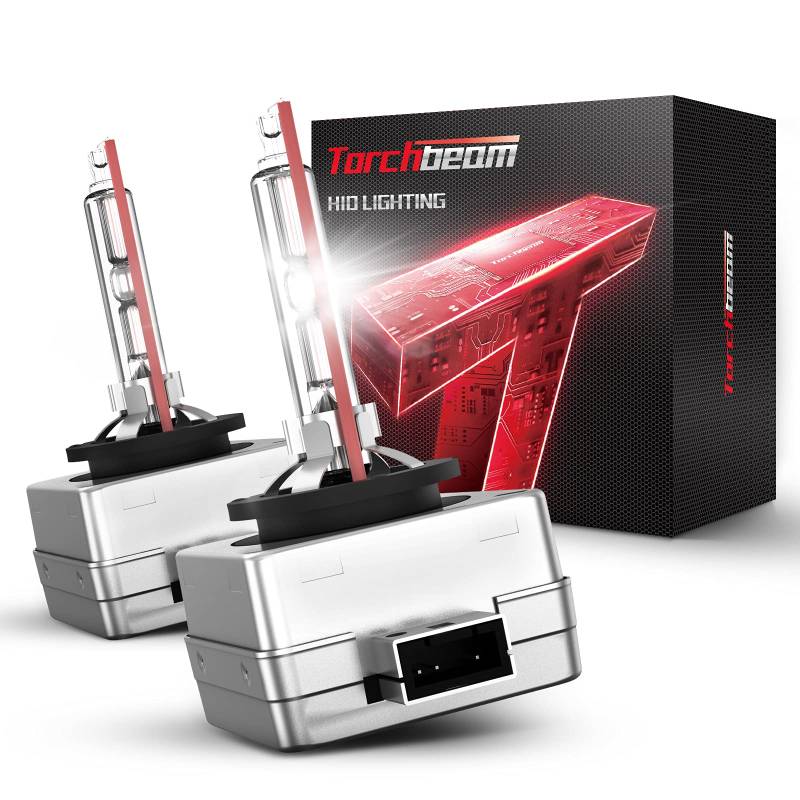 Torchbeam D1S Xenon Brenner, Xenon D1S HID 35W 6000K Weiß,150% Leuchtweite, Ersatz Xenon lampen, IP67, 5 Jahre Lebensdauer, 2 Stück von Torchbeam