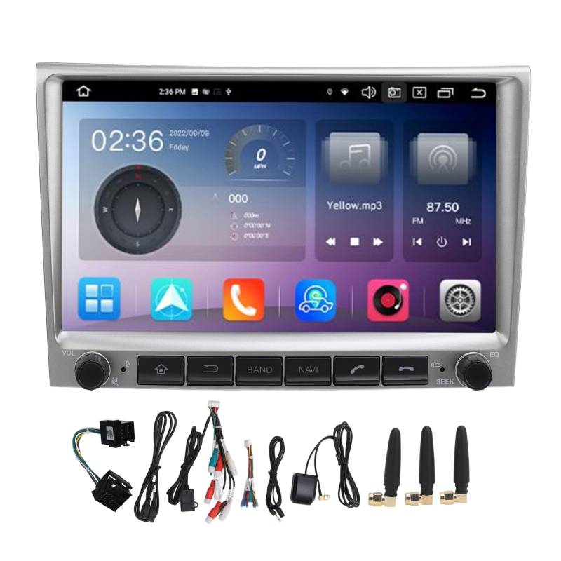 Torvex -Auto -Stereo, GPS Head Unit Navigation Radio Multimedia -System kompatibel mit Boxter 911 997 987 987c, 8in Android 12 Autostereo -Player (4+64G) von Torvex