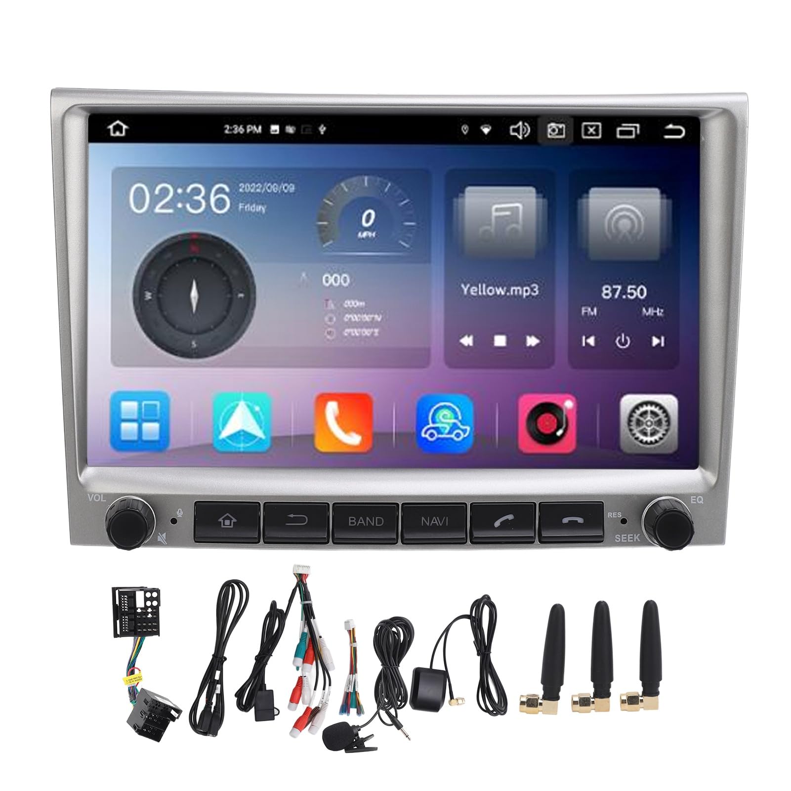 Torvex -Auto -Stereo, GPS Head Unit Navigation Radio Multimedia -System kompatibel mit Boxter 911 997 987 987c, 8in Android 12 Autostereo -Player (8+128G) von Torvex