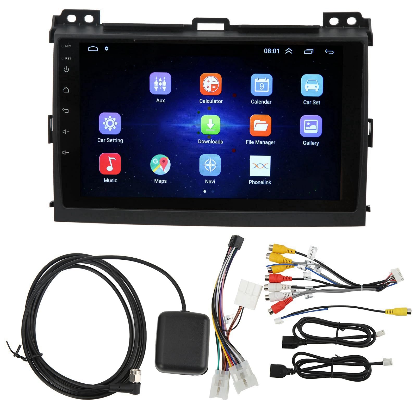 Torvex-Auto-Stereo, GPS-Navigation Multimedia-Spieler kompatibel mit Land Cruiser Prado 120 LC120 2004-2009, Touchscreen Head Unit, In-Dash-Navigationssystem von Torvex