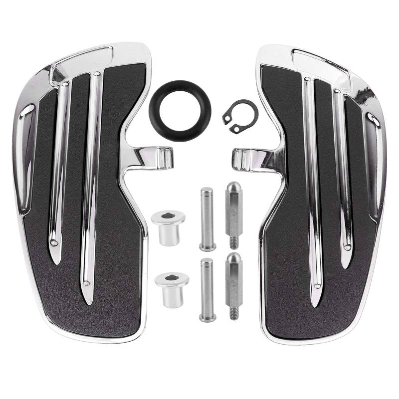 Torvex Dielen Fußstöcke Fußstützen kompatibel mit Indian Scout Sechzig Bobber 2015–2021, Aluminium -Frontfahrer -Floorboard -Kit Kit (Elektrosilberung) von Torvex