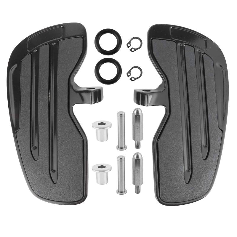 Torvex Dielen Fußstöcke Fußstützen kompatibel mit Indian Scout Sechzig Bobber 2015–2021, Aluminium -Frontfahrer -Floorboard -Kit Kit (Vollschwarz) von Torvex