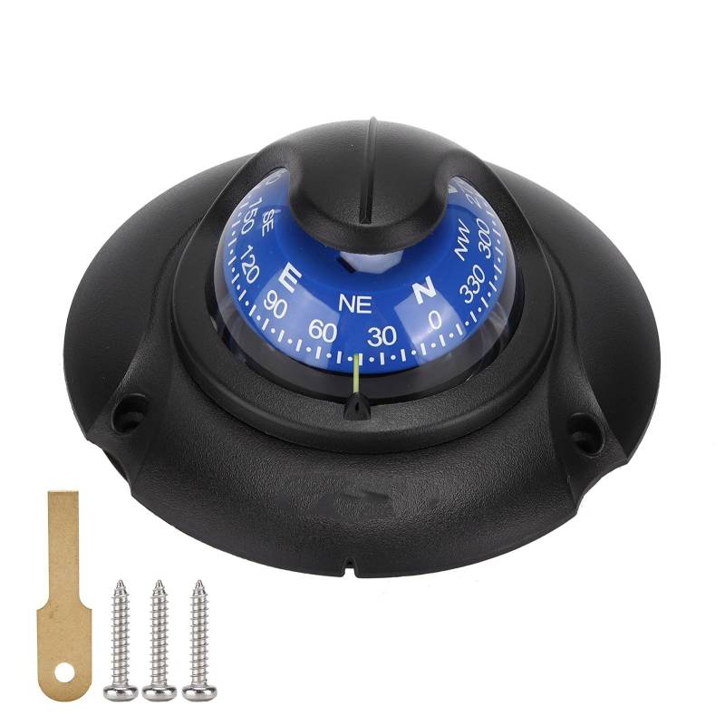 Torvex Marine Mount, Magnetnavigationsanzeige mit LED Light Multi -Funktion -Bootskompass -Flush -Berg für Yachtwandern von Torvex