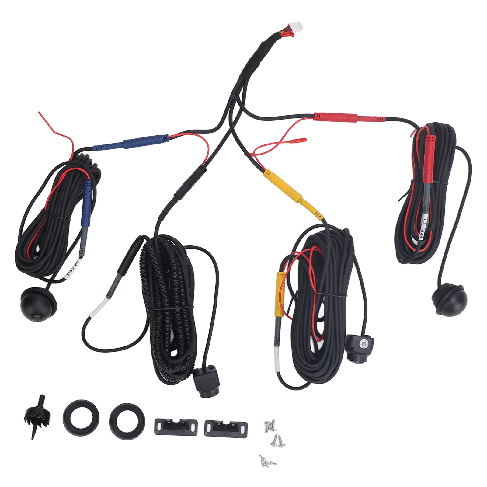 Torvex Panoramic View Camera System, 360 ° vorne nach hinten links rechts Kamera -Kit kompatibel mit Android Car Center -Steuerbildschirm 1080p HD Surround Kamera (2053 Chip + 6048 Objektiv) von Torvex