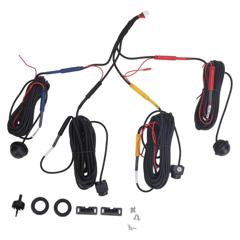 Torvex Panoramic View Camera System, 360 ° vorne nach hinten links rechts Kamera -Kit kompatibel mit Android Car Center -Steuerbildschirm 1080p HD Surround Kamera (2053 Chip + 6048 Objektiv) von Torvex