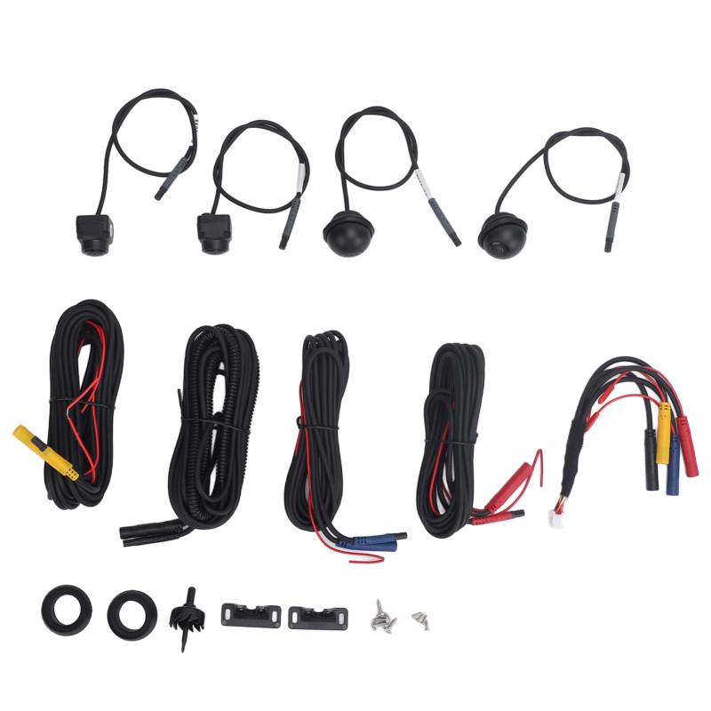 Torvex Panoramic View Camera System, 360 ° vorne nach hinten links rechts Kamera -Kit kompatibel mit Android Car Center -Steuerbildschirm 1080p HD Surround Kamera (307 Chip + 6048 Objektiv) von Torvex