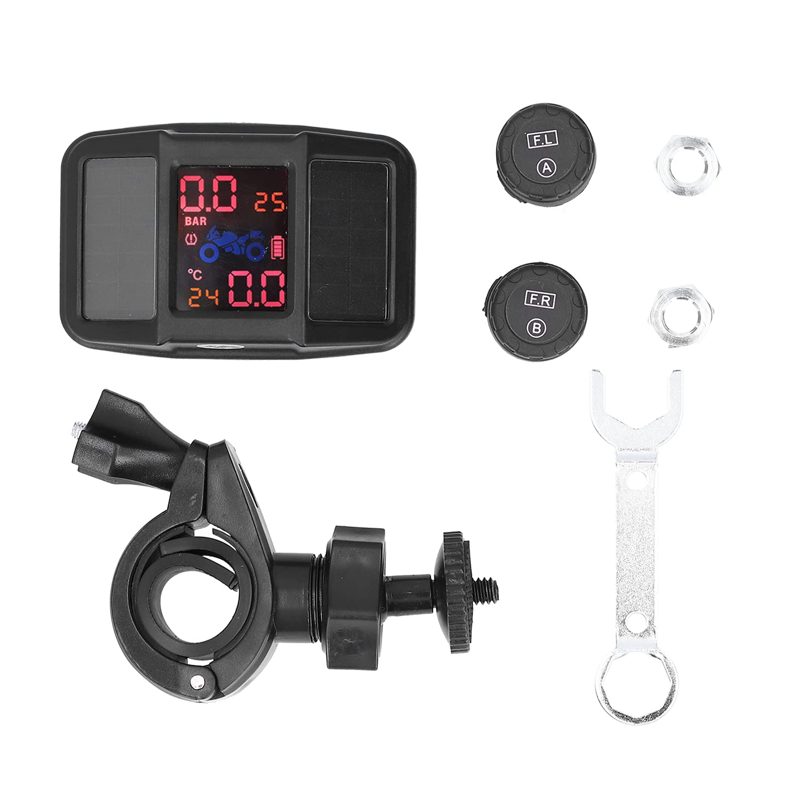 Torvex TPMS -Kit, Reifendruckmonitor USB -Ladung mit externen Sensoren IP67, Motorradreifensensorsystem, Solar Wireless Monitoring 2 Einheiten Torvex TPMS -Kit, Reifendruckmonitor USB -Ladung mit externen Sensoren IP67, Motorradreifensensorsystem, Solar Wireless Monitoring 2 Einheiten von Torvex