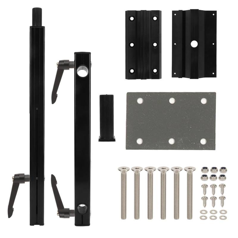 Torvex -Tischbeinsystem, abnehmbarer Sockel und einstellbarer Unterstützung kompatibel mit Yacht RV -Reisebotten, 360 -Grad -Rotation Aluminiumlegierung Tischbein Set (Schwarz) von Torvex