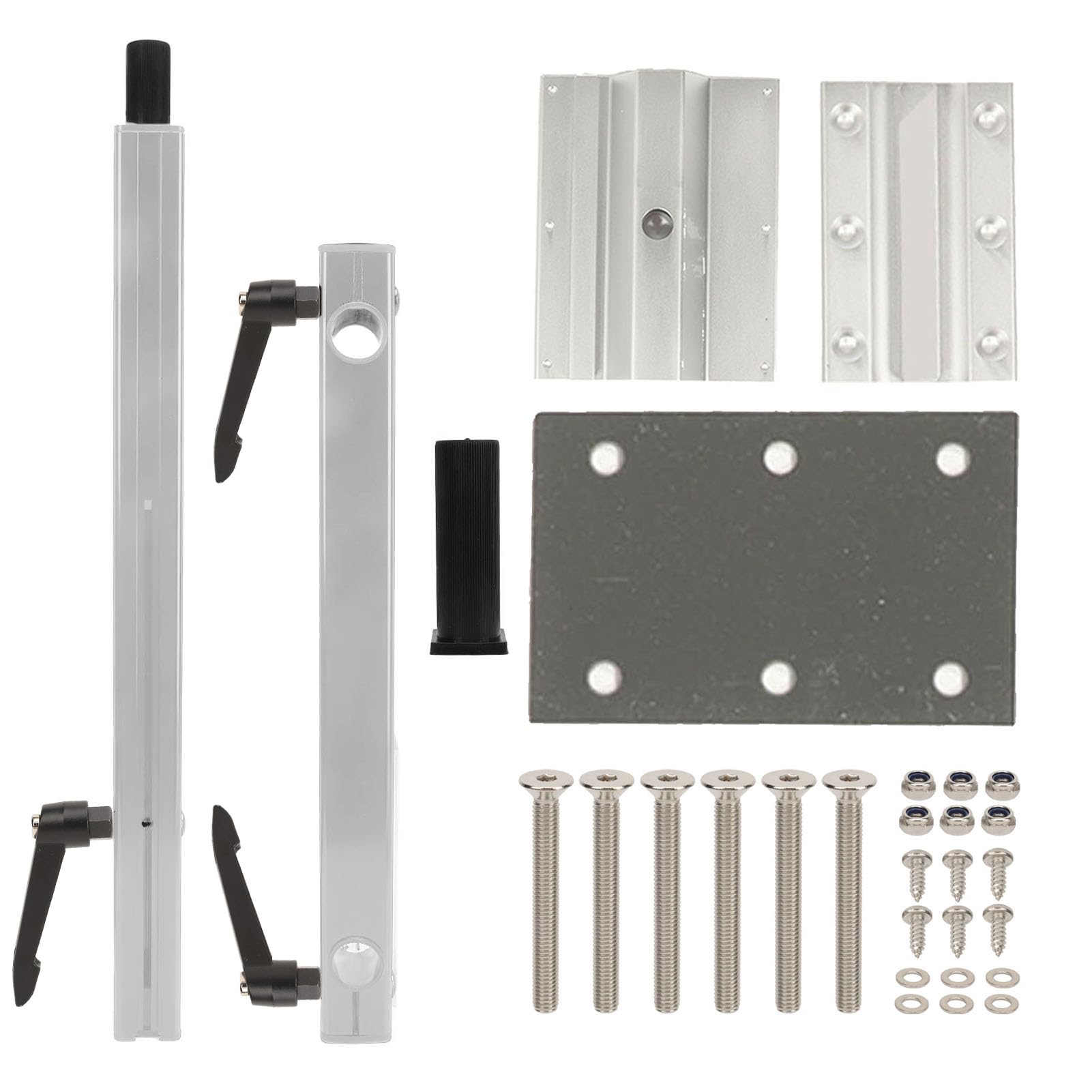 Torvex -Tischbeinsystem, abnehmbarer Sockel und einstellbarer Unterstützung kompatibel mit Yacht RV -Reisebotten, 360 -Grad -Rotation Aluminiumlegierung Tischbein Set (Silber) von Torvex