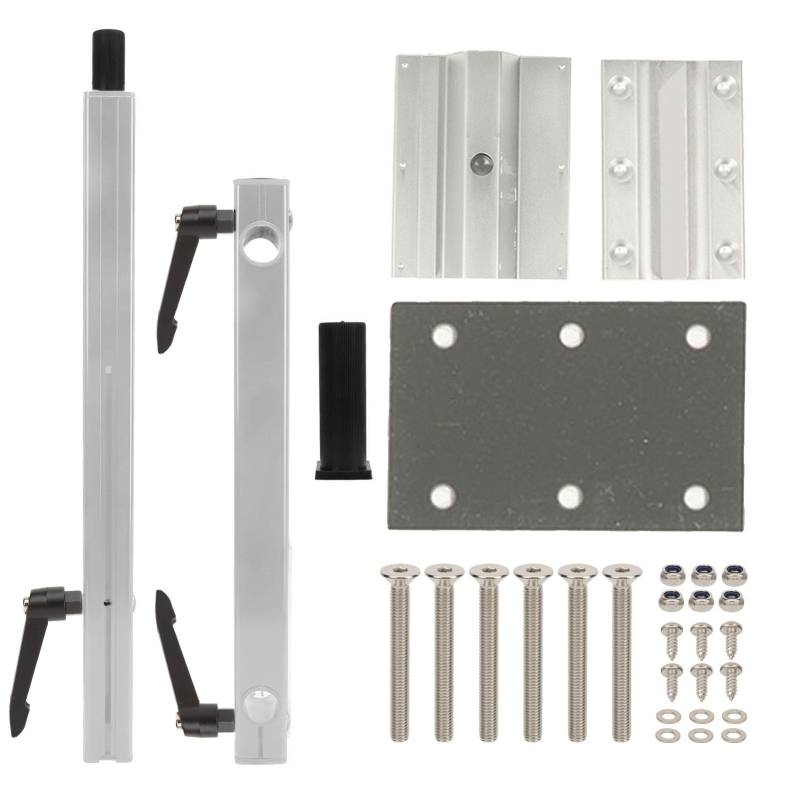 Torvex -Tischbeinsystem, abnehmbarer Sockel und einstellbarer Unterstützung kompatibel mit Yacht RV -Reisebotten, 360 -Grad -Rotation Aluminiumlegierung Tischbein Set (Silber) von Torvex