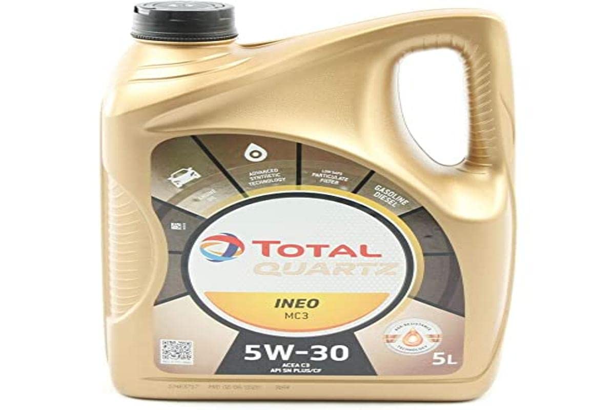 TOTAL 3425901019505 quartz MC3 Ineo MC3 5W-30 Motoröl im 5 ltr. Kanister, Vergoldet von Total