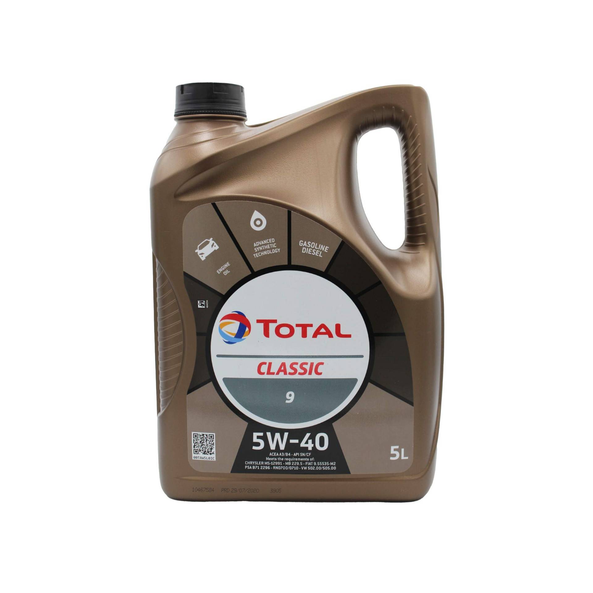 Total 156721 Classic 5W-40 Motorenöl, 5 Liter von Total