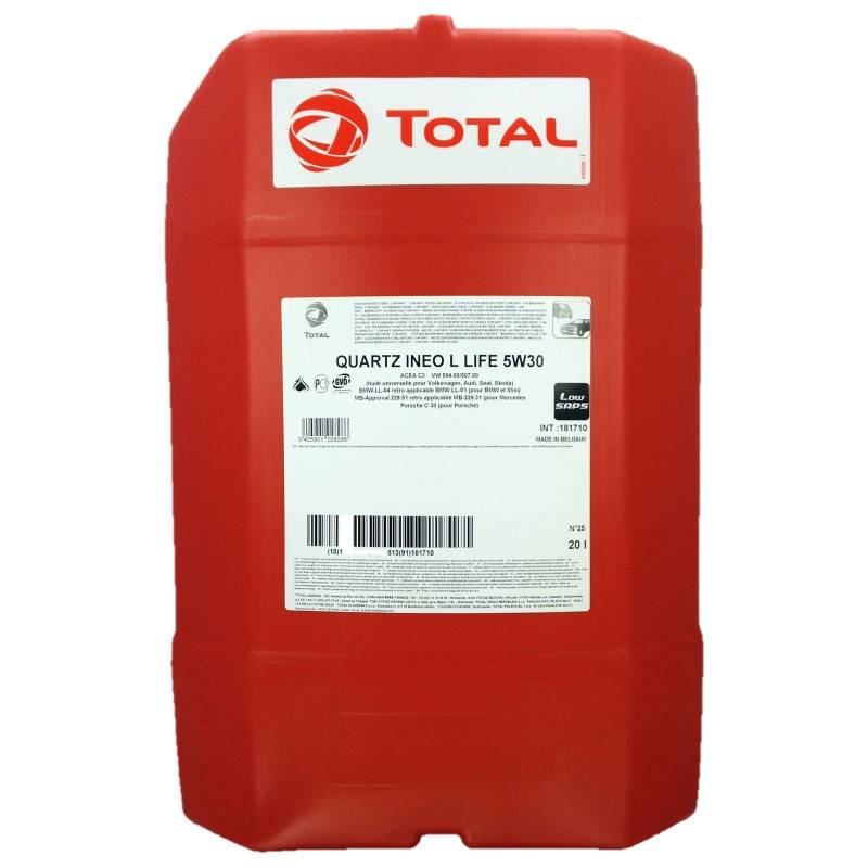 Total 181710 Quartz Ineo Long Life 5W-30 Motorenöl, 20 Liter von Total