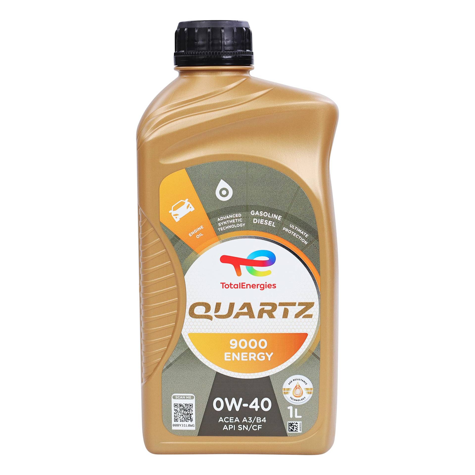 TotalEnergies Quartz 9000 Energy 0W-40 Motorenöl - Phosphorarmes Motorenöl für Benzin- und Dieselmotoren - Langzeitschutz Premium Synthetische Motorenöle - 1 Liter TotalEnergies Quartz 9000 Energy 0W-40 Motorenöl - Phosphorarmes Motorenöl für Benzin- und Dieselmotoren - Langzeitschutz Premium Synthetische Motorenöle - 1 Liter von TotalEnergies