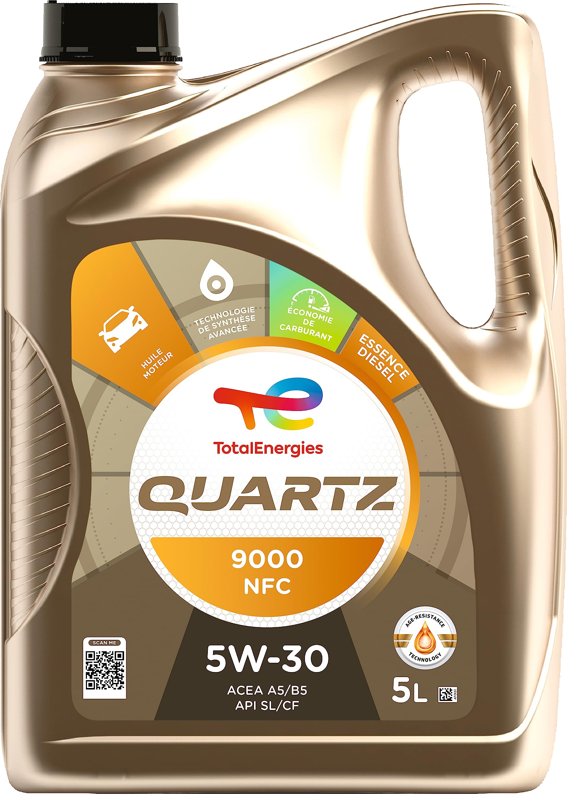 TotalEnergies Quartz 9000 NFC 5W-30, Benzin und Diesel, 5 Liter von TotalEnergies