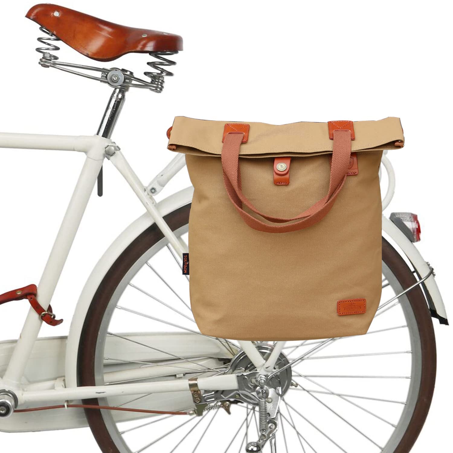 Tourbn TOURBON 3-in-1 Fahrradtasche hinten für Fahrrad Damen Shopper Handtasche Gepäckträgertasche Outdoor Büro von Tourbn