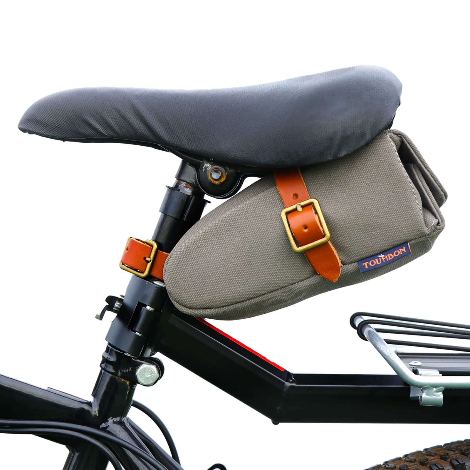 Tourbn Fahrradsatteltasche aus Segeltuch, für Rennradsitz, Grau, T-TB832CA-GY, 20 x 11.5 x 8.5cm von Tourbn