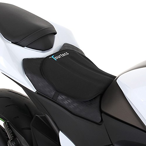 Tourtecs - Motorrad Sitzauflage für Kawasaki VN 900 Custom Schwarz Neopren S Gelkissen Gel Pad Sitzbank von Tourtecs