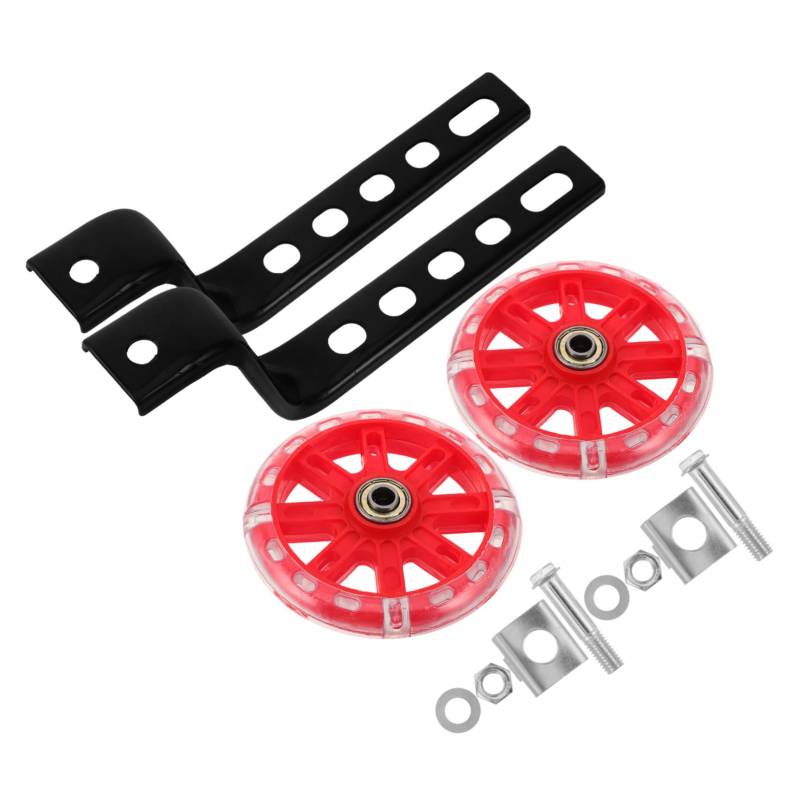 Toyvian 1 Satz Fahrrad Stützräder Stützräder Für Elektrische Dirtbikes Scooter Ersatzräder Scooter Rad Dirtbike Stützräder Scooter Leuchträder Metall Rot von Toyvian