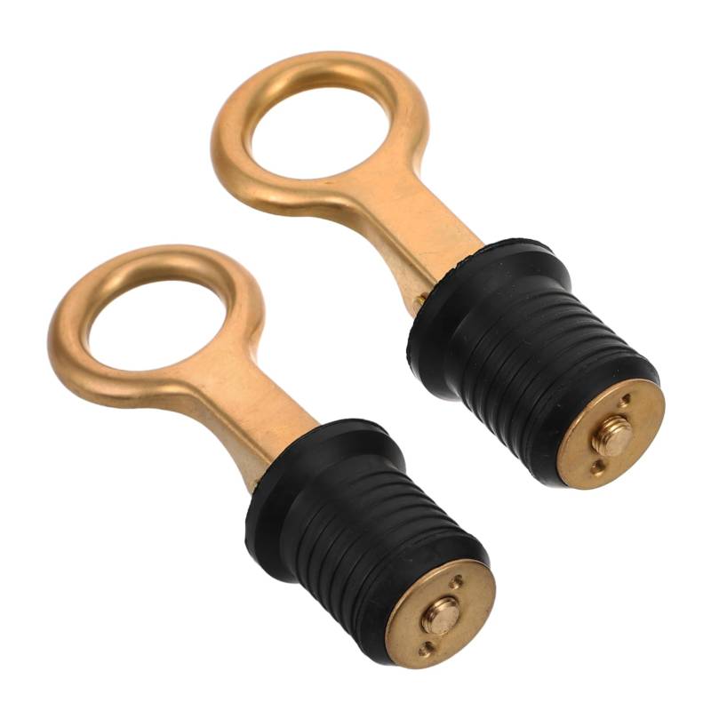 Toyvian 2 Stück Messingstopper Transom Saver Live Well Ablassschraube Boot Ablassschrauben Ablassschraube Boot Massivmessing Boot Ablassstopfen Kit Bootsanhänger Teile Ablassklappe von Toyvian