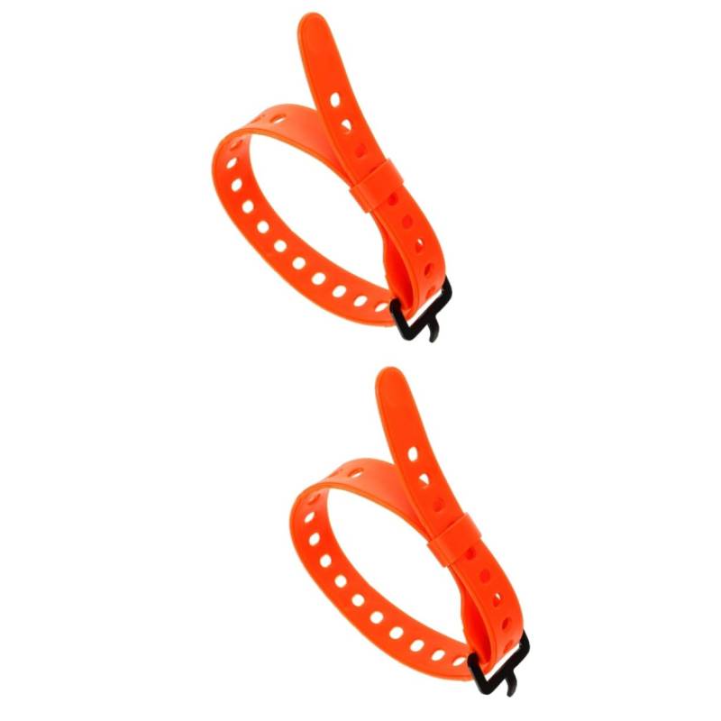 Toyvian 2 Stück Multifunktionales Zurrseil Schnallendesign Campinggurte Motorrad Frachtgurt Campingausflug Bindegürtel Reisezubehör Gepäckschnallengurte Gepäckgurt Gummi Orange von Toyvian