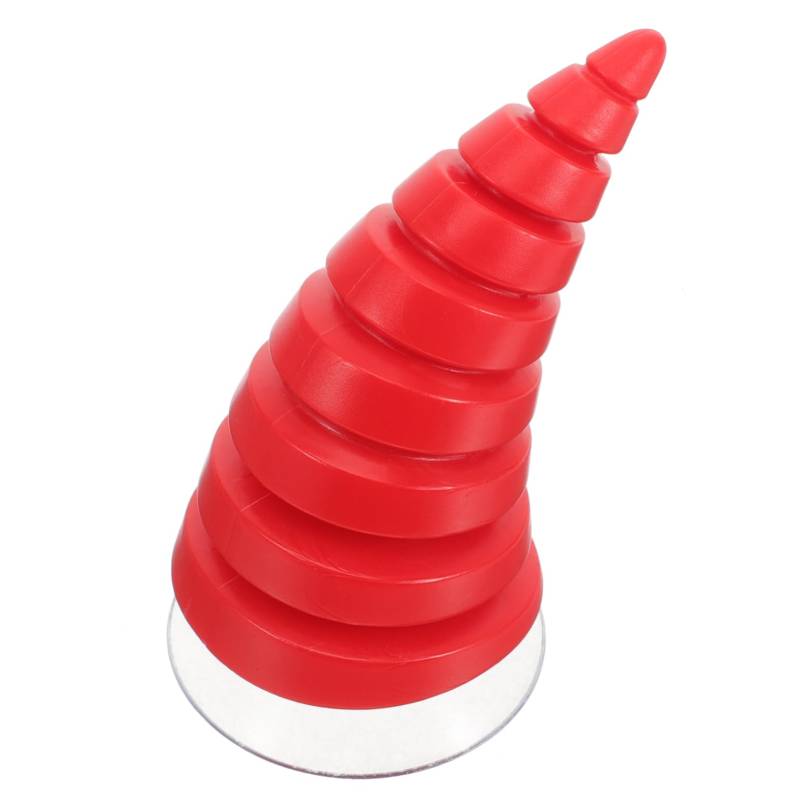 Toyvian 3D -Saugnapf -Becher -Horn -Dekoration Helmhörner zur Dekoration LED Motorräder Hörner für Motorradhelm Motorradverzierung Wiederverwendbares Helmdekor Plastik rot von Toyvian