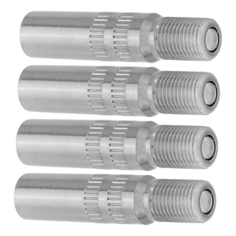 Toyvian 4 Stück Autoventil Ersatzventilkappen Verlängerungsadapter Verlängerungsreifenventil Reifenluftventilkappe Ventilschaftadapter Auto -innenraumzubehör Silver Verchromtes Kupfer von Toyvian