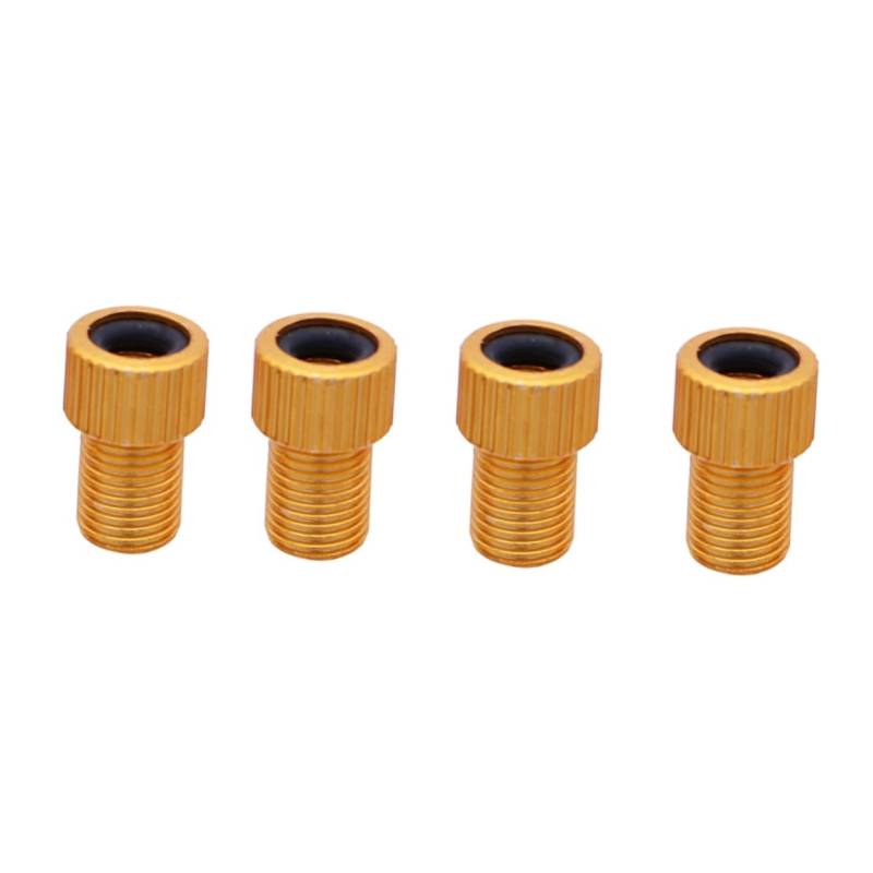 Toyvian 4 Stück Pumpenadapter Adapter Für Reifenventile Französischer Ventiladapter Fahrradventiladapter Luftventiladapter Fahrradventil-adaptersatz Reifenventilverlängerungsadapter Golden von Toyvian