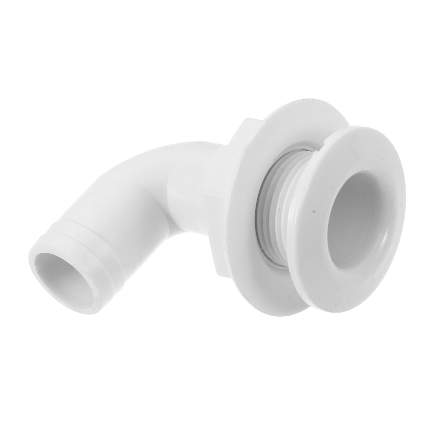 Toyvian Marine Drain Yacht Discharge Outlet Flush Yacht Drain Vent Drainage Boot Fitting Scupper Flapper Yacht Zubehör Speigatte Yacht Outfall Thru Hull Drain Bilge Abs Weiß von Toyvian